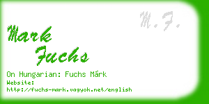 mark fuchs business card