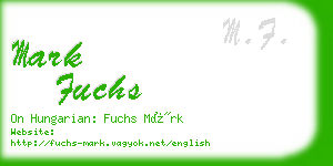 mark fuchs business card